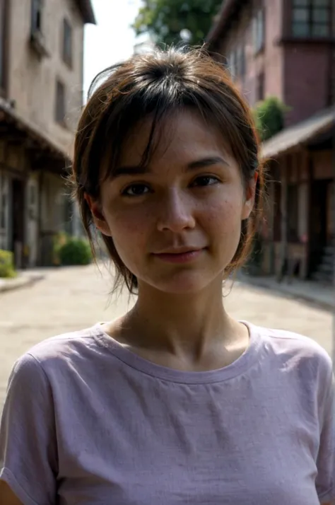 (ZPDXLrl),
18yo japanese woman, shadows, perfect face,grainy,dimly lit,seductive smirk,harsh camera flash, grainy, highly detailed, (freckles:0.3), (skin texture), (background town), bokeh, (snub nose), ugly, (person:0.4)