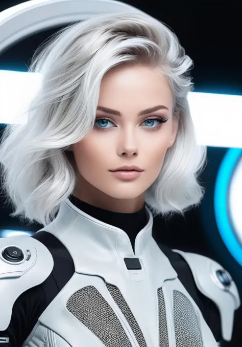 texture <lora:FF-WoMM-XL-FA-v0208-TE:1.2> a woman with white hair and a futuristic suit, portrait armored astronaut girl, epic sci - fi character art, epic sci-fi character art, sci-fi female, sci - fi character, scifi woman, sci fi female character, in wh...