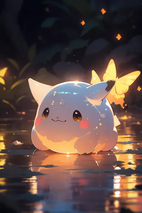 Pikachu slime model, witch slime pikachuin a forest, flowers, birds, butterfly, shiny background, slime, explosionmagic, excessive energy, smoke, glowing aura, Astero<lora:more_details:-1> <lora:F_slime02:0.7>, (Extremely Detailed Oil Painting:1.2), glow effects, godrays, Hand drawn, render, 8k, octane render, cinema 4d, blender, dark, atmospheric 4k ultra detailed, cinematic sensual, Sharp focus, humorous illustration, big depth of field, Masterpiece, colors, 3d octane render, 4k, concept art, trending on artstation, hyperrealistic, Vivid colors, extremely detailed CG unity 8k wallpaper, trending on ArtStation, trending on CGSociety, Intricate, High Detail, dramatic