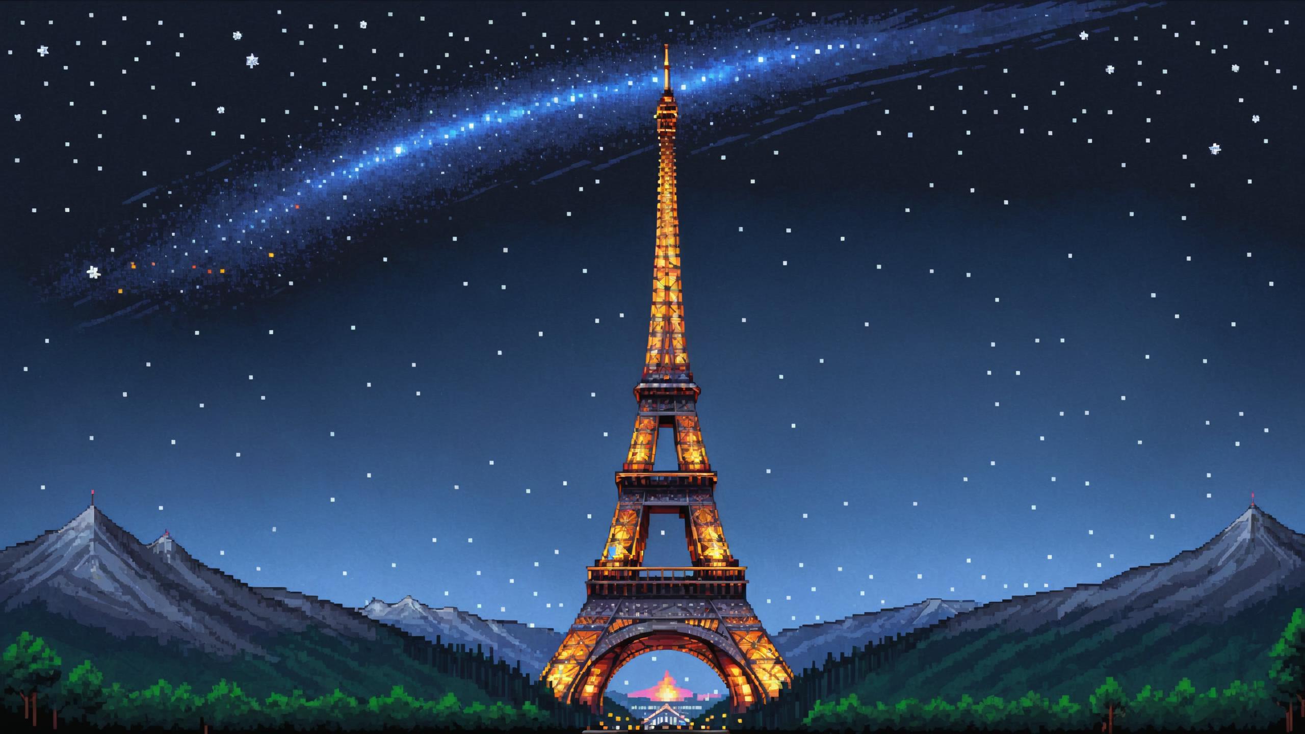 Arafed view of the eiffel tower and big ben in the background - SeaArt AI