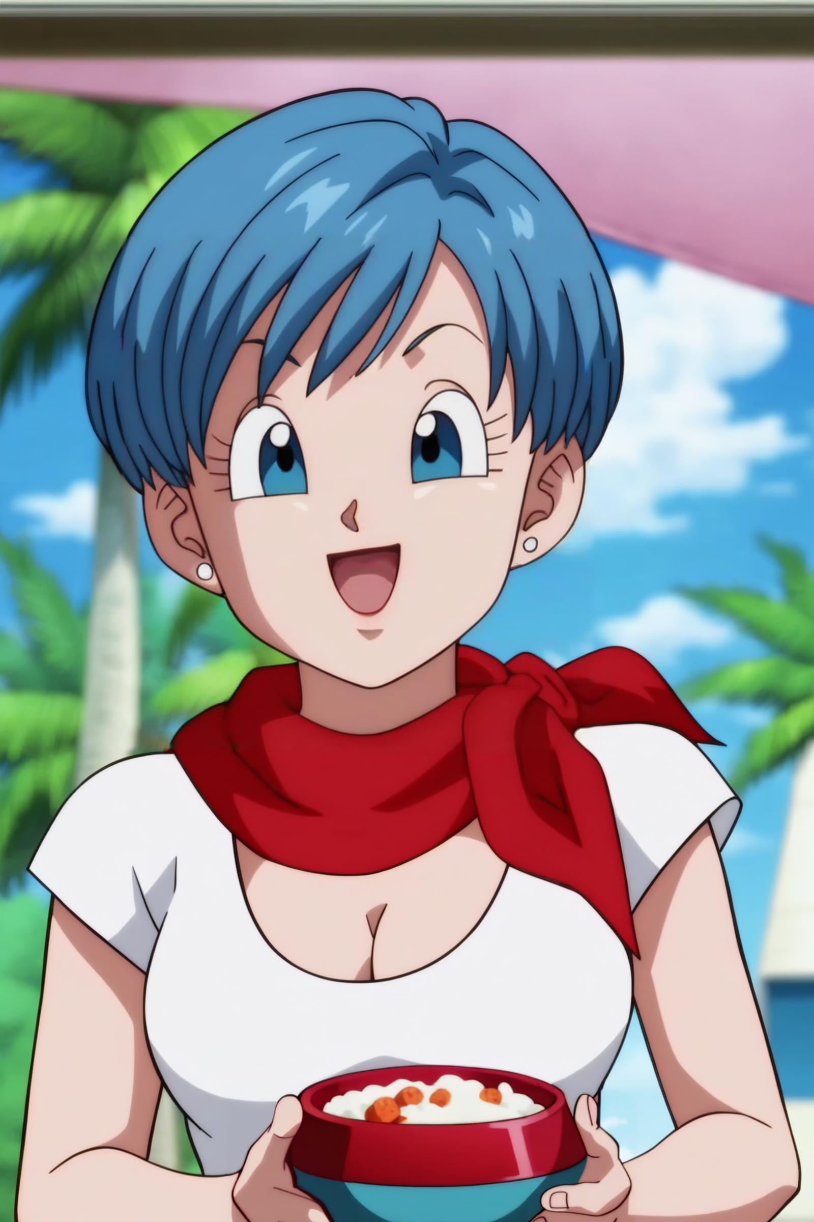 In the captivating world of Dragon Ball, the iconic character Bulma is  depicted - SeaArt AI