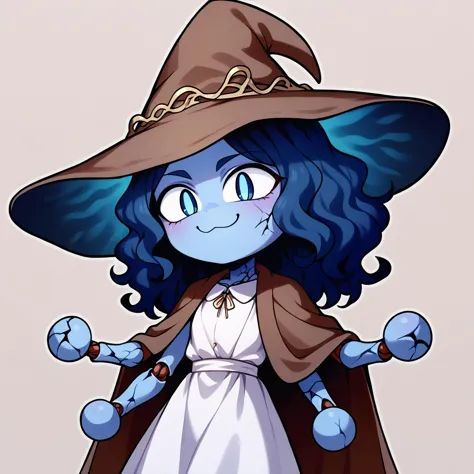 a cartoon image of a girl dressed in a witch costume