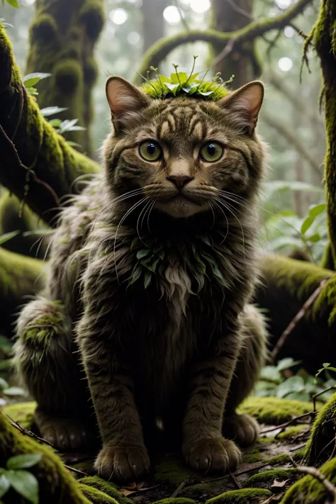 mossbeast cat <lora:mossbeast:0.6> <lora:add_detail:0.5> <lora:realistic:0.5>