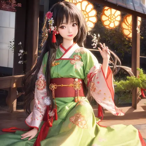 a girl,hanfu girl,close up,looking at viewer,anime,detailed face,beautiful face,nose,lips,slight smile,
full shot body photo of the most beautiful artwork in the world，
(very detailed background:1.0), (highly detailed background:1.0),
intricately detailed，...