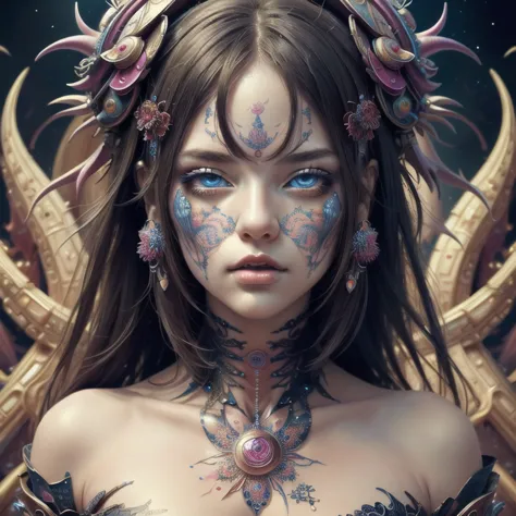 (masterpiece, top quality, best quality, official art, beautiful and aesthetic:1.2), (1girl), extreme detailed,(fractal art:1.3),colorful, highest detailed eyes