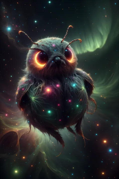 aurorastyle martius_nebula eldrichtech cute fluffy ladybug <lora:CosmicEldritchTech:0.35> <lora:aurora-style-richy-v1:0.5>  <lor...