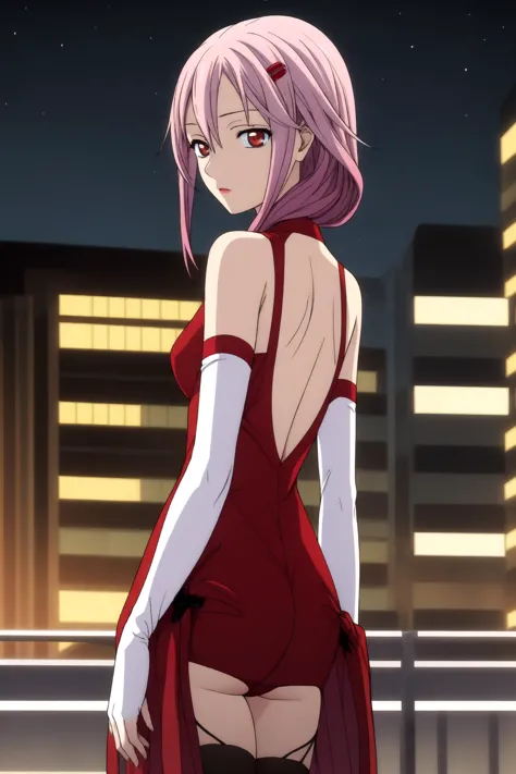 (masterpiece),(best quality),(extremely intricate),(sharp focus),(glowy luminescence),(extremely detailed),
from behind, inori y...