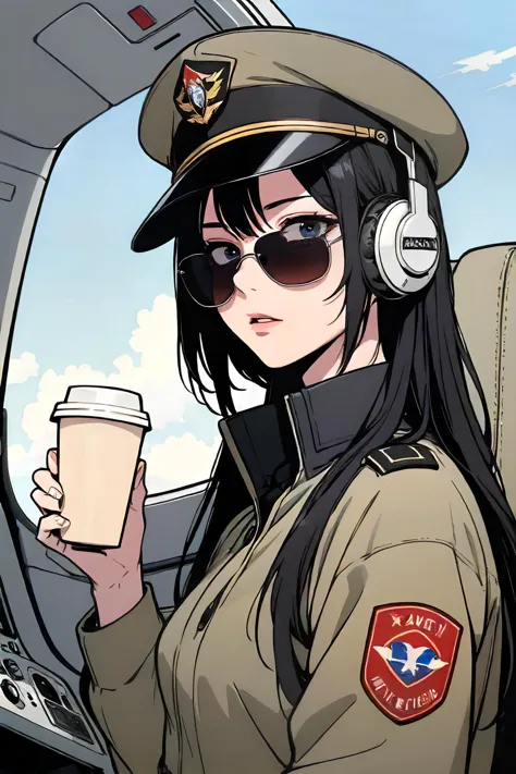 a close up of a person in a uniform holding a cup