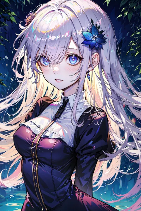 (best quality, detailed background, highres, absurdres, bloom, disheveled hair, shiny hair, exposed in lighting, bright pupils, ...