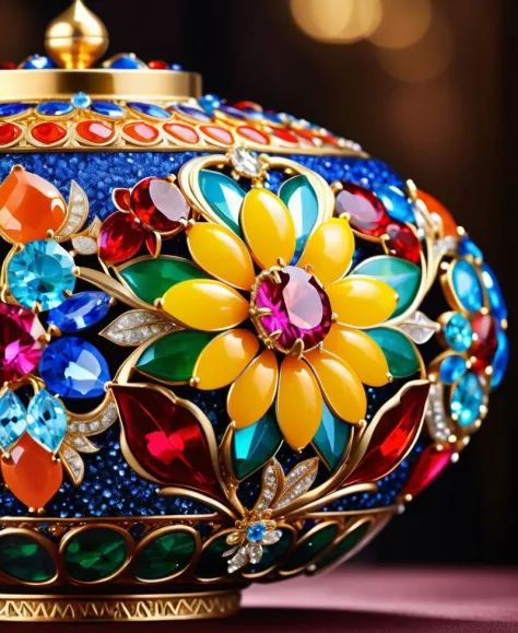 âmasterpieceãtop-qualityãtop-qualityã(Close up photo of glittering gorgeous jewels in artistic vessel)ãhighly detailed...