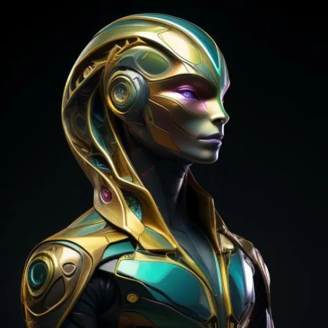 android,biomorphic,<lora:artfullyandroidmix:0.51>,echo,male,<lora:ArtfullyAlien.hs:0.5>,alien,
Androgenous biomorphic android chaMELEON,merging biology and technology seamlessly in a genderless autonomous being,smooth metallic pearl skin,circuitry radiatin...