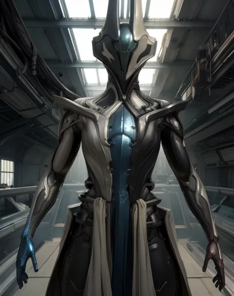 Equinox,helmet,
robe,tights,    
upper body,standing,
science fiction,
(insanely detailed, masterpiece, best quality),