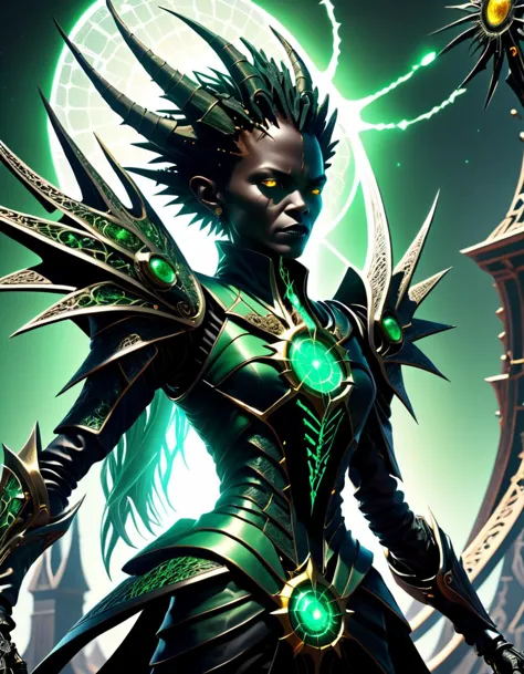 : ((best quality)), ((masterpiece)), ((realistic,digital art)), (hyper detailed),DonMD34thM4g1c4tt1r3XL Mage,Spiky textured hair, Solar-powered Radiance, Character basks in sunlight with arms outstretched, absorbing solar energy through integrated panels <lora:DonMD34thM4g1c4tt1r3XL-000008:1>