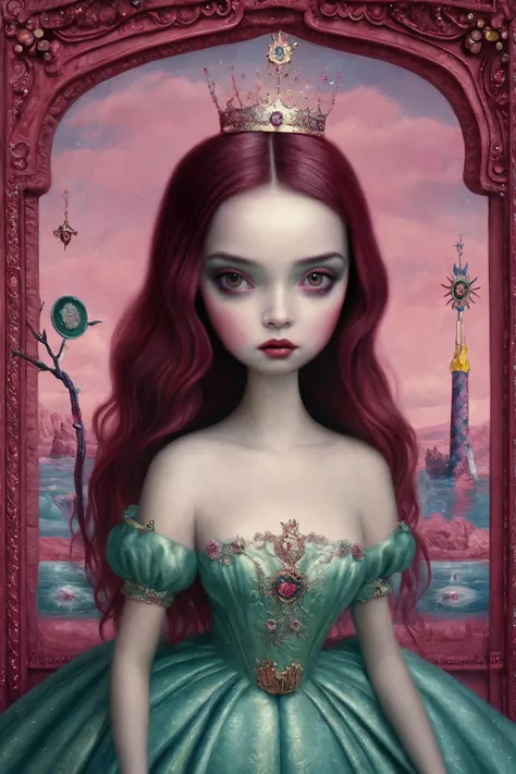 beauty woman, strange fantasy, surrealistic art, artwork, masterpiece, best quality, popsurrealism art, digital painting
<lora:m...