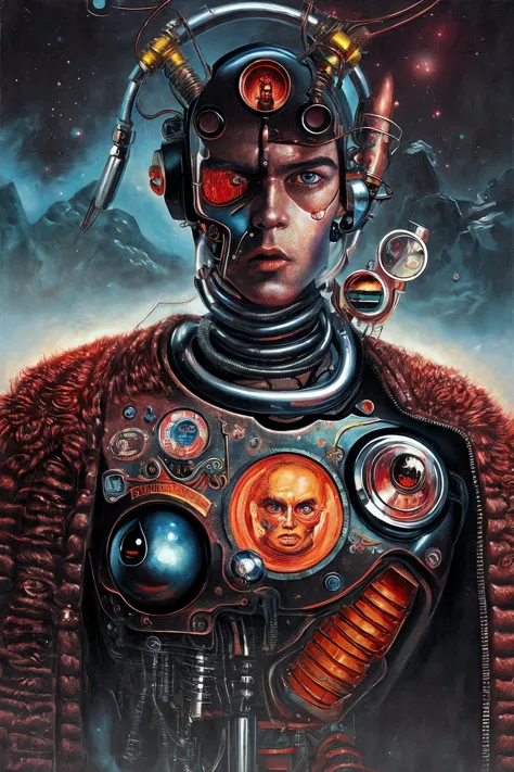 terminator, strange fantasy, surrealistic art, artwork, masterpiece, best quality, popsurrealism art, digital painting <lora:Mark_Ryden_ArtStyle_640x960:0.9>