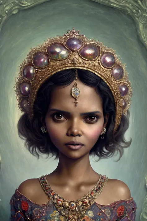 halle berry, strange fantasy, surrealistic art, artwork, masterpiece, best quality, popsurrealism art, digital painting <lora:ma...