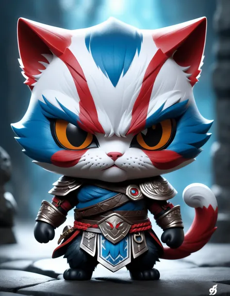 Hyperrealistic art "high-quality portrait flat matte drawing of a cute Nendoroid and cartoon style (brutal cat:1.1) MIX ( god of WAR), anime flat style, thick drawing, medium close-up", (solo:1.2), red tattoo,
photorealistic:1.5, ultra highres, 8k, texture skin, realistic skin, detailed skin, highest detailed, extreme detailed, 8k wallpaper, colorful,
(dark magic), (grim), ring with the stone, (intricate details), (hyperdetailed), 8k hdr, high detailed, lot of details, high quality, soft cinematic light, dramatic atmosphere, atmospheric perspective
(focus on), color Ink wash painting, . Extremely high-resolution details, photographic, realism pushed to extreme, fine texture, incredibly lifelike