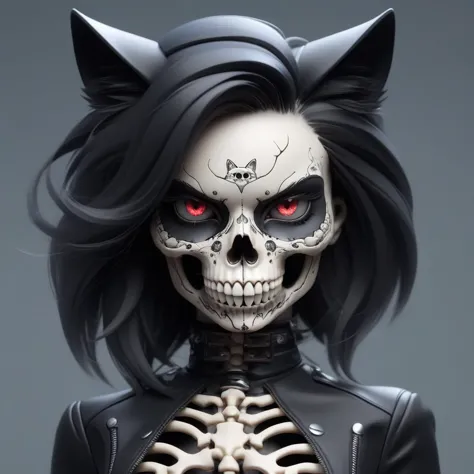 sexy minigirl MIX cat skull
