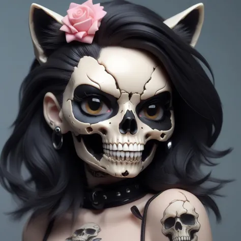 sexy minigirl MIX cat skull