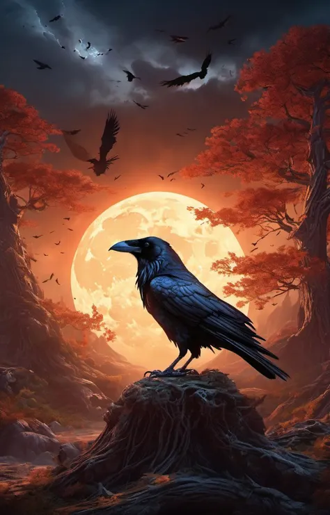 (dark magic), (grim),

the raven

,(intricate details), (hyperdetailed), 8k hdr, high detailed, lot of details, high quality, soft cinematic light, dramatic atmosphere, atmospheric perspective