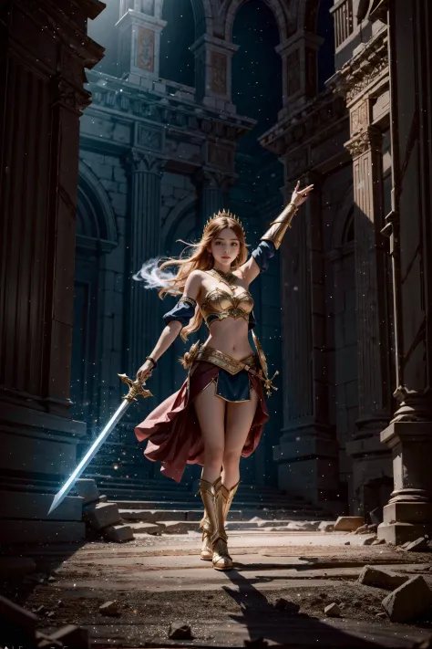 realistic, realistic details, detailed,
break
1girl, petite, extremely beautiful, mystical, tanned skin, detailed skin complexion, small breast, valkyrie warrior, sword enchanted with magic, full body, looking at viewer, dominating pose,
break
fantasy, epi...