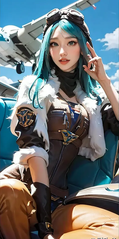 (detailed airplane background), masterpiece, best quality, aviator_irelia, 1girl, aqua_hair
  <lora:aviator_irelia-05:1>