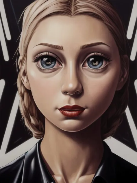 <lyco:sas christiansen big eyes_v1.0:1> sas christiansen big eyes, woman, heavy makeup, futuristic