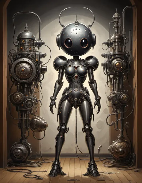(full body shot) by francis picabia and Jeff Sotto
The mech robotic titty maid,  (Amazing nanopunk academic assemblage art made ...