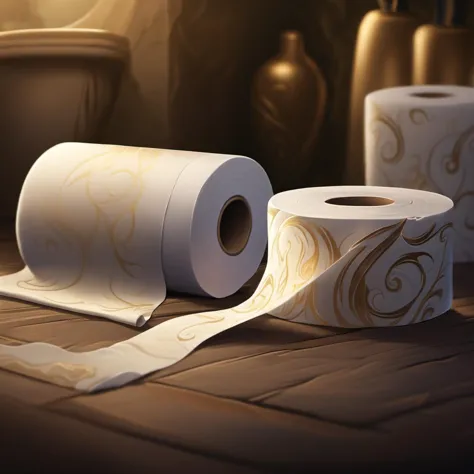 fantastic detailed photography of a perfect an empty roll of toilet paper, intricate details, detailed background
league of lege...
