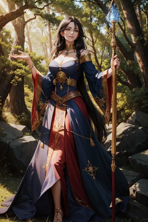 {oil painting}, ultra-detailed illustration of female mage|sorceress, 1girl, solo, fantasy,  (8k resolution), 8k, 8kres, 8k res,...