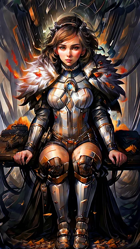 a profestional picutre of irene-nobody , with Slim-Athletic - A lean and toned body with subtle athletic features. , 1girl, warrior in metal armor, cape, fur_trim, armor <lora:GOT-Armor:0.7>, <lora:SovietPunkAIv2:1.2> sovietpunkai Focused Jigsaw Puzzle: Seated at a table covered in puzzle pieces, they search for the right fit with unwavering concentration. Their fingers sift through the pieces, and their eyes scan for patterns. , camera angle from above and feet out of frame, photorealism,unreal 5 daz,perfectly drawed hands,perfectly drawed face,perfect body,extremely detailed artgerm greg rutkowski greg,((ultrasharp)),((masterpiece)),((best quality)),((ultradetailed)),((intricated details)),ultradetailed character,detailed face,intricated face details,<lyco:GoodHands-beta2:1>,extremaly detailed background,perfectly detailed face,character focus,intricated details of face,fFaceDetail <lora:add_detail:0.7> ultra realistic,32k,RAW photo,(high detailed skin:1.2),8k uhd,dslr,soft lighting,high quality,film grain, beautiful and aesthetic,extremely detailed