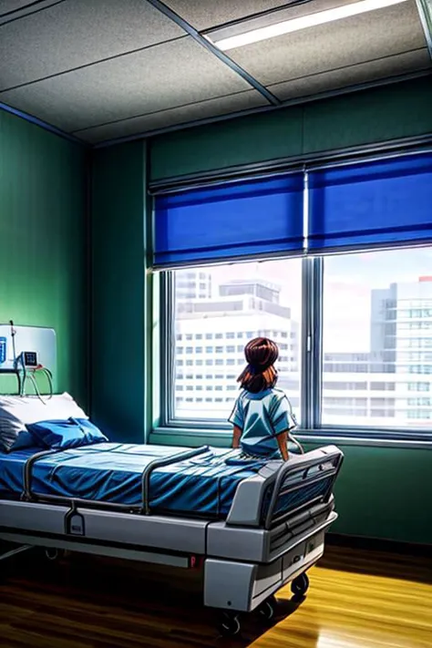 (high quality) (masterpiece) A scene of an anime girl in the hospital, emotional scene, various scene.