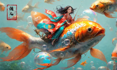 super vista, super wide Anglebubble
goldfish1girl a girl riding on a large goldfish,  fishing rodfishing(hanfu:1.4),
<lora...