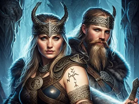 norse viking runes tattoo fantasy magic the gathering card art livia prima