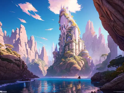 an epic dreamscape,architecture,artstation,vivid colors,wide angle,super highly detailed,professional digital painting,artstation,concept art,smooth,sharp focus,no blur,no dof,unreal engine 5,photorealism,hd quality,8 k resolution,cinema 4 d,3 d,beautiful,cinematic,art by artgerm and greg rutkowski and alphonse mucha and loish and wlop