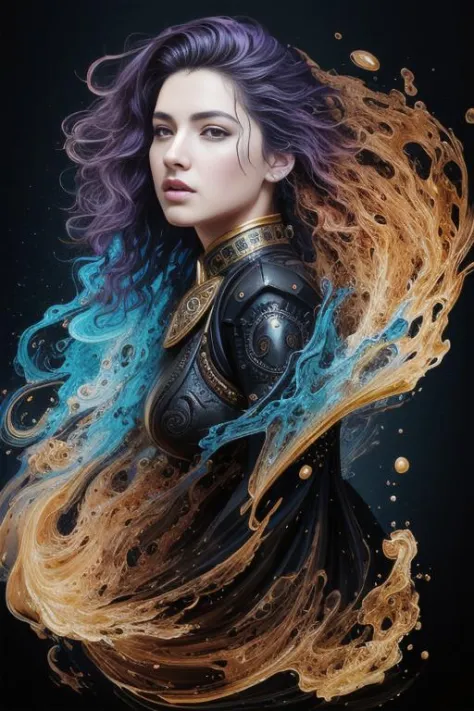 Colorful beautiful girl: a giru 28-years old, messy hair, oil painting, nice perfect face with soft skinice perfect face, blue yellow colors, light purple and violet additions, light red additions, intricate detail, splash screen, 8k resolution, masterpiece, cute face,artstation digital painting smooth veryBlack ink flow: 8k resolution photorealistic masterpiece: intricately detailed fluid gouache painting: by Jean Baptiste Mongue: calligraphy: acrylic: watercolor art, professional photography, natural lighting, volumetric lighting maximalist photoillustration: by marton bobzert:, complex, elegant, expansive, fantastical,  wavy hair, vibrant, Best quality details, realistic, High definition, High quality texture, epic lighting, Cinematic film still, 8k, soft lighting, anime style, masterful playing card border, random Colorful art, oil painting, blue yellow colors, light purple and violet additions, light red additions, intricate detail, splash screen, 8k resolution, masterpiece, artstation digital painting smooth veryBlack ink flow: 8k resolution photorealistic masterpiece: intricately detailed fluid gouache painting: by Jean Baptiste Mongue: calligraphy: acrylic: watercolor art, professional photography, natural lighting, volumetric lighting maximalist photoillustration: by marton bobzert:, complex, elegant, expansive, fantastical, vibrant