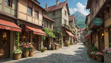 core_9, score_8_up, score_7_up, <lora:ghibli_last:1.3> ghibli, ghibli_style, source_anime, anime_coloring (art by Ghibli style:1.2), art_nouveau,
a whimsical village street filled with locals, colorful shop signs, and a small flower market,a magical forest with dappled sunlight breaking through the trees in Ghibli style, brimming with life and enchanting, rich colors, and playful elements. details.
(high resolution, noise, highly detailed textures, sharp focus, rich textures, rule of thirds, intricate detail, dof:1.3)