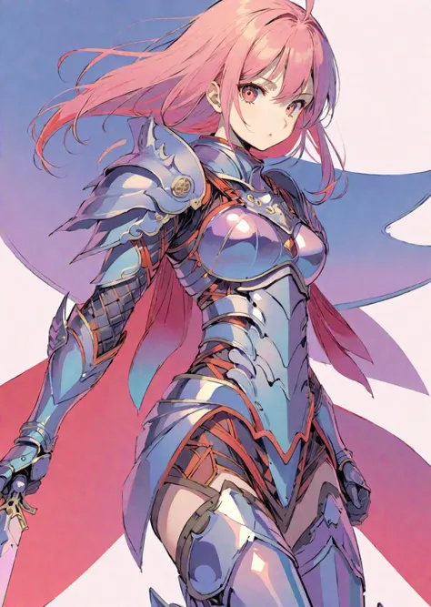 1 female warrior detailed armor fantasy anime  gradient 
by Akihiko Yoshida Yoshitaka Amano