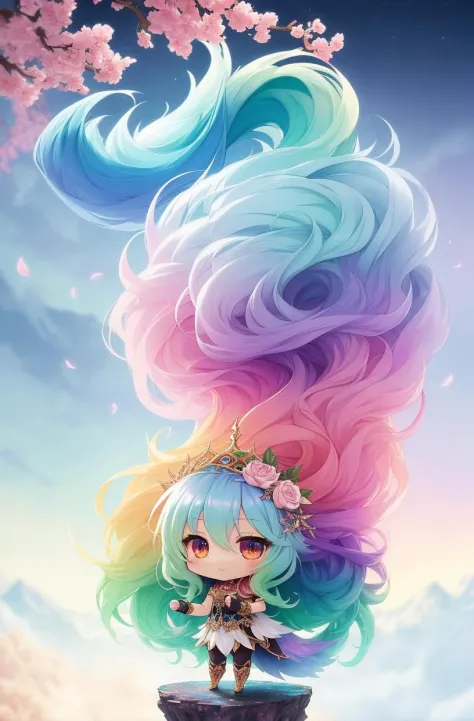 mythical creature, beast, fluffy, gradient color ((best quality)), ((masterpiece)), ( extreme detailed, highest detailed, offici...