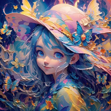 [(white background:1.5),::5], 4k, (masterpiece),(best quality),(ultra-detailed), 1girl, mid shot, witch hat, magic aura, splash,...