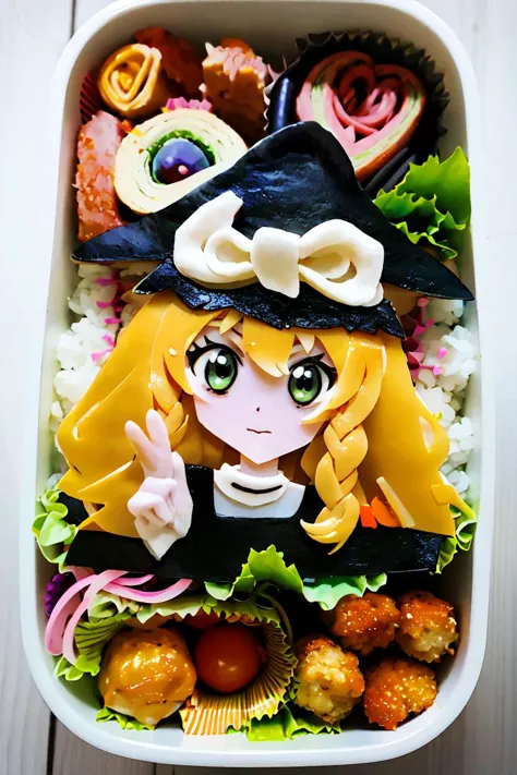 kyaraben, 여자 1명, kirisame marisa, 마녀 모자,