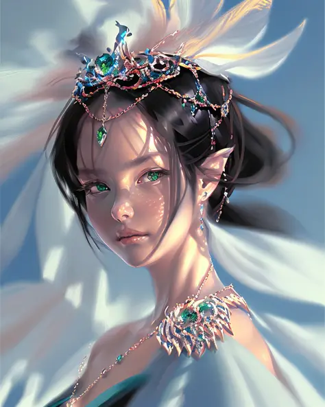 wgz style,portrait of a beautiful women highly detailed,perfect femine face,Classical oil painting,by masamune shirow, by William-tae Kim