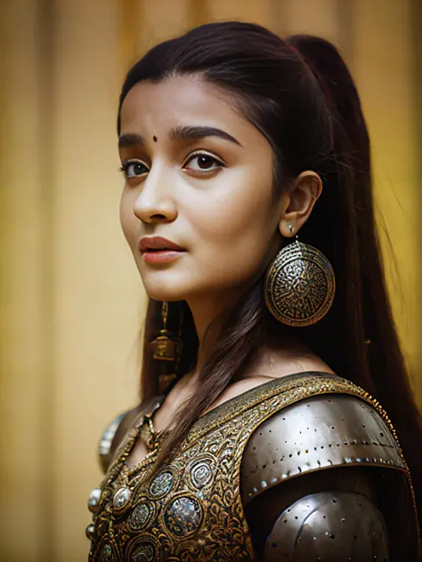 (((cute thin AliaBhattMdl512 wearing a medieval armor))), (High resolution), (((photography))), ((filmic)), (petite figure), (((portrait))), (((kodak portra)))