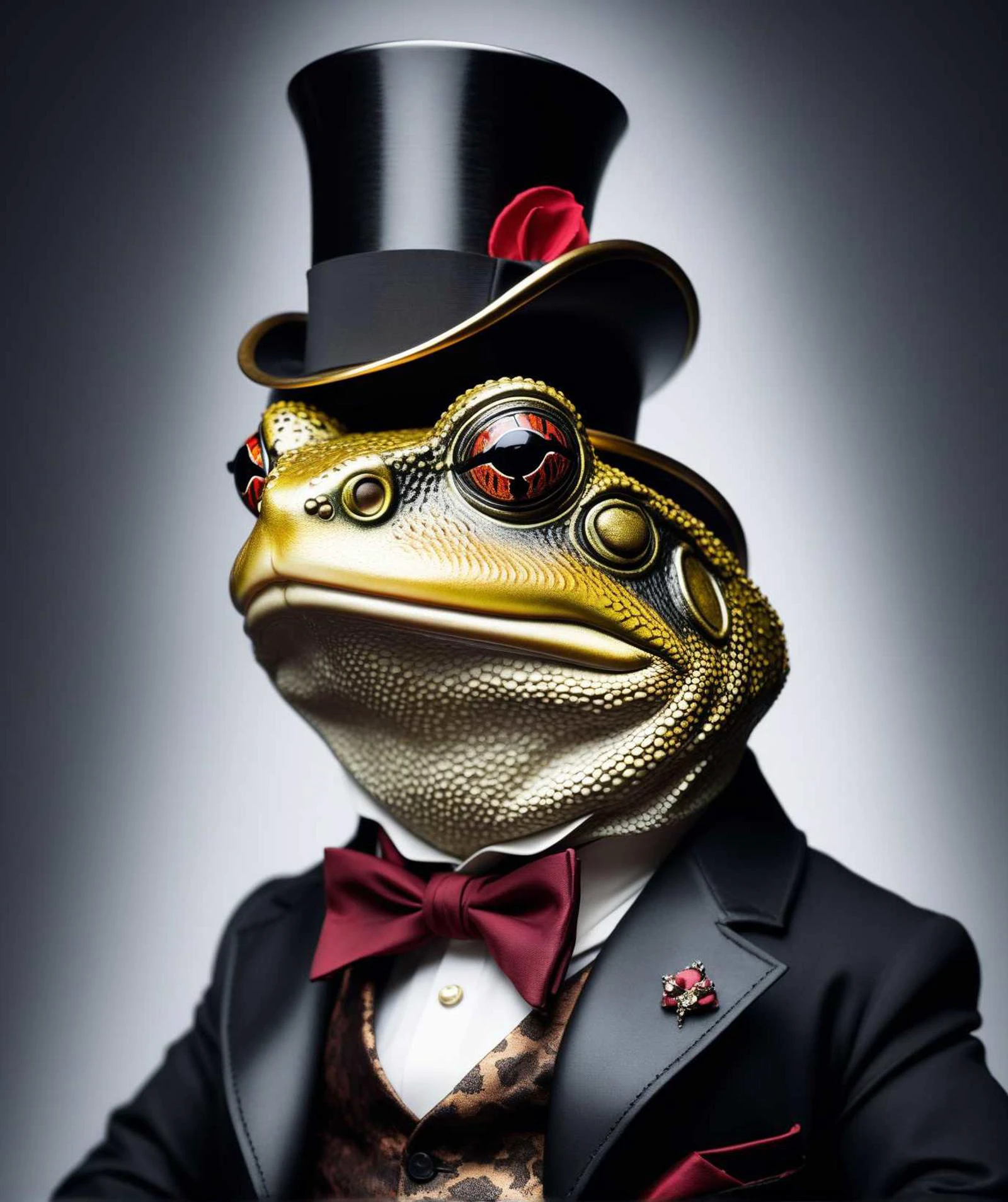 "Elegante Kröte",   TOAD METAL BREAK dunkler Tintenkunststil