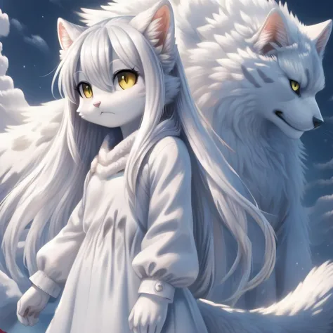 arctic wolf human form anime