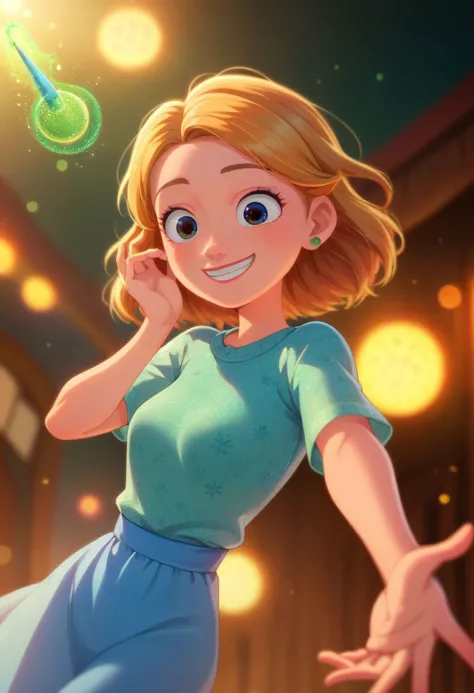 score_9, score_8_up, score_7_up, 1girl By bad artist, pixar style, kind smile, caltic, magic, bokeh, bad_prompt_version2, anime,