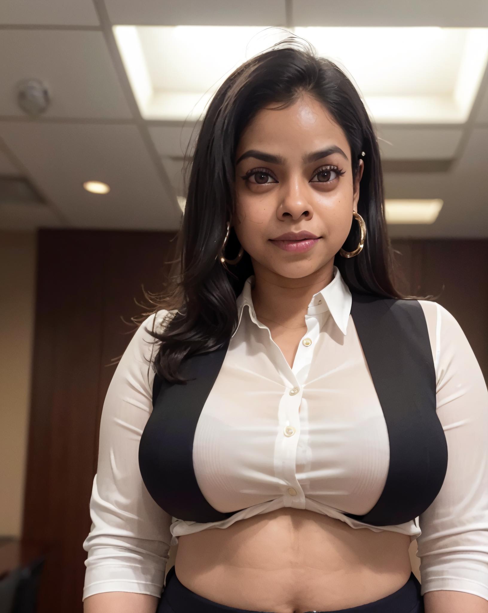 Rosario Dawson, very fit, large breasts - SeaArt AI