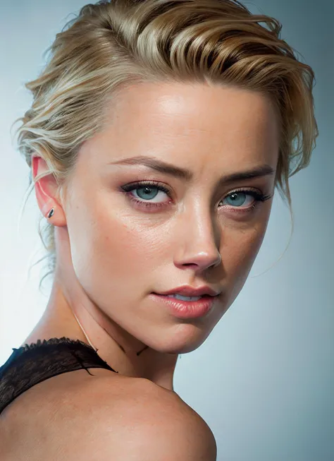 portrait of Amber Heard, epic (photo, studio lighting, hard light, sony a7, 50 mm, matte skin, pores, colors, hyperdetailed, hyperrealistic), <lyco:Amber Heard:1.0>