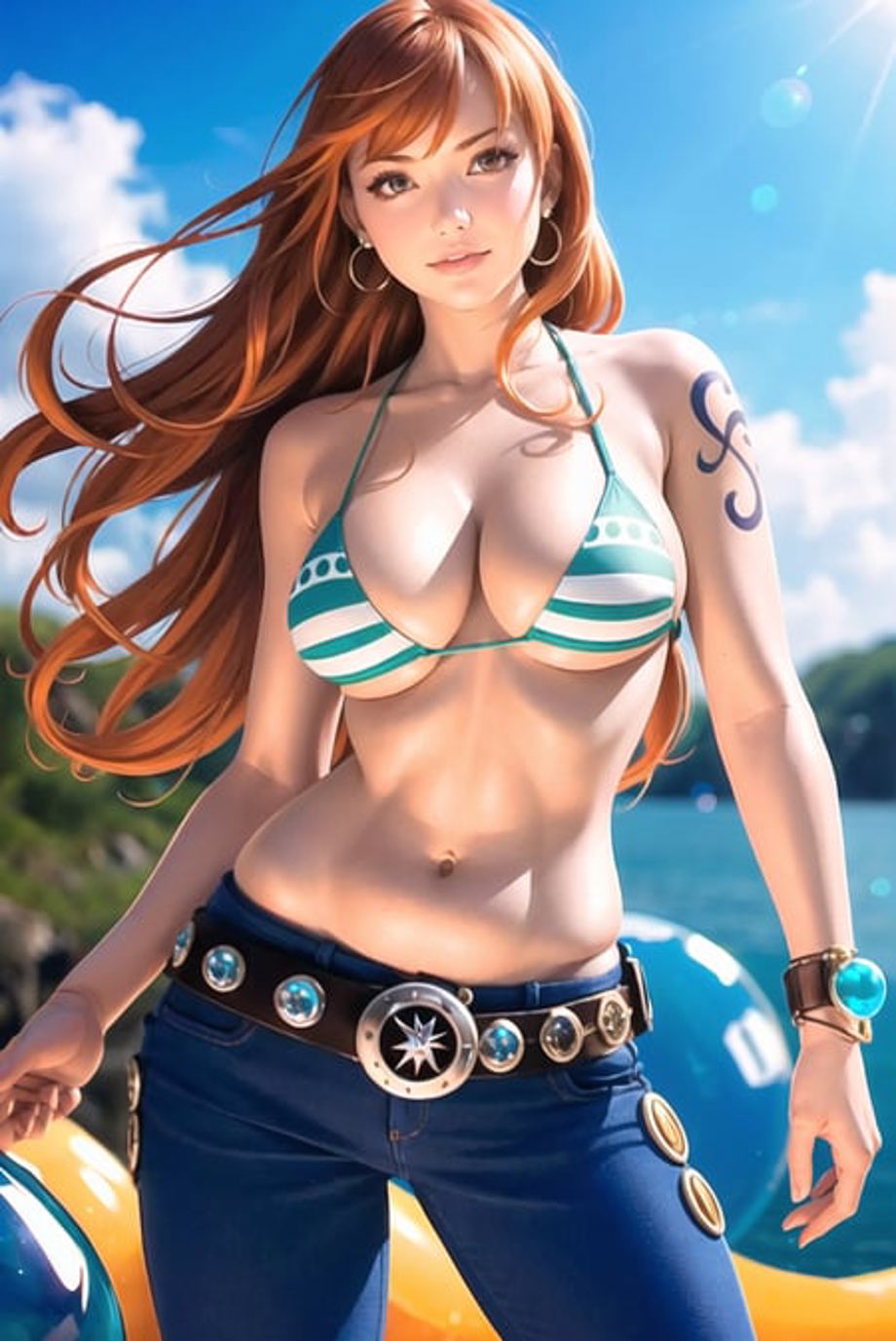 Nami naked, big breasts - SeaArt AI