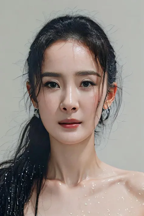 (masterpiece,best quality,ultra high res:1.2),(photo-realistic:1.3),1girl,solo,(beautiful face,exquisite face,skin texture:1.2),(wet skin:1),(floating hair:1.2),full_body,clothing,looking at viewer,
yangmi,1girl,